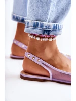 Damskie Baleriny Z Ćwiekami Fioletowe Kinley