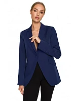 M701 Sako s jedným gombíkom a asymetrickými vreckami - tmavo modré