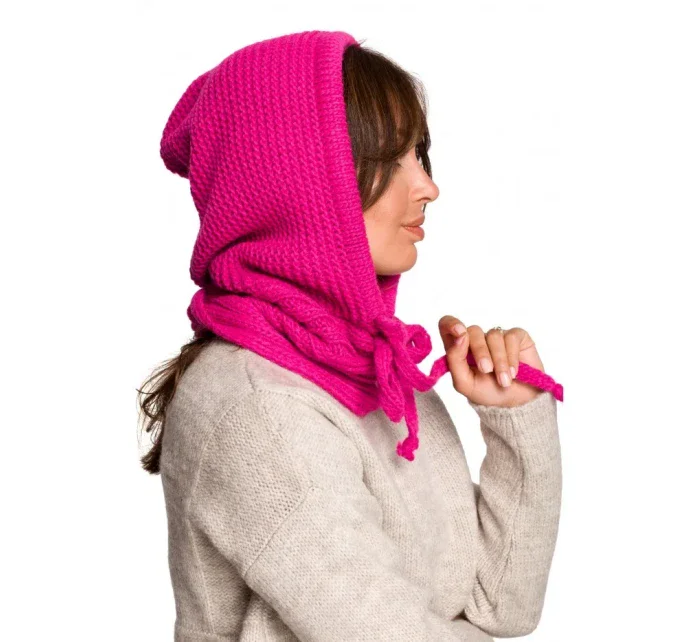 BK095 Pletená kapucňa - béžová