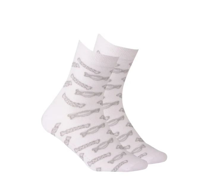 TENKÉ PONOŽKY FARBA 2-6 ROKOV DIEVČATÁ BIELA 21-23