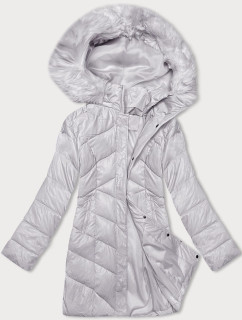 Dámska zimná bunda vo vresovej farbe s kapucňou (H-898-103)