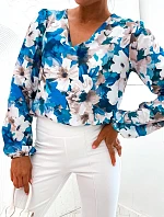 Blúzka s rukávmi tyrkysová (021)