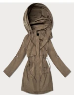 Klasická dámska bunda Goodlookin s hnedou podšívkou (B2006-48)
