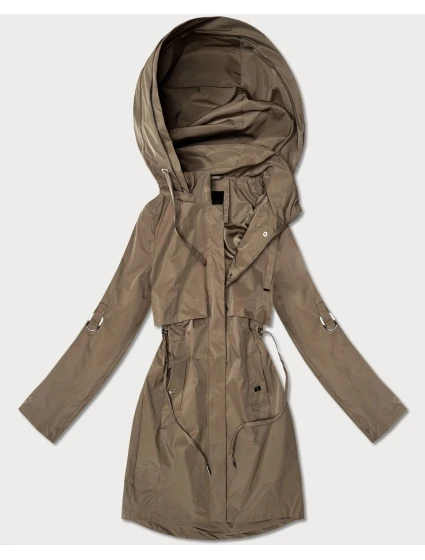 Klasická dámska bunda Goodlookin s hnedou podšívkou (B2006-48)