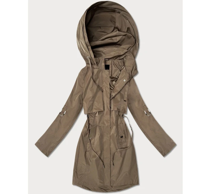 Klasická dámska bunda Goodlookin s hnedou podšívkou (B2006-48)