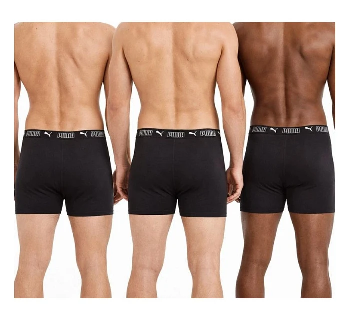 Pánské boxerky Puma Long 3-Pack černé pohodlné