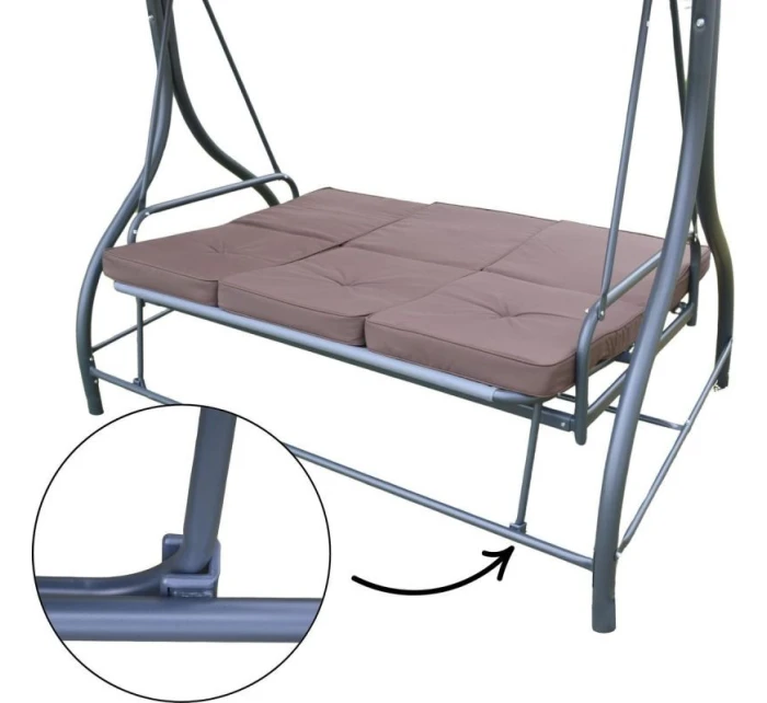 3-MIESTNA ZÁHRADNÁ HOJDAČKA 194X120X173CM ZOSIA S POLYKARBONÁTOVOU STRIEŠKOU 3-MIESTNA ZÁHRADNÁ HOJDAČKA 194X120X173CM ZOSIA S POLYKARBONÁTOVOU STRIEŠKOU