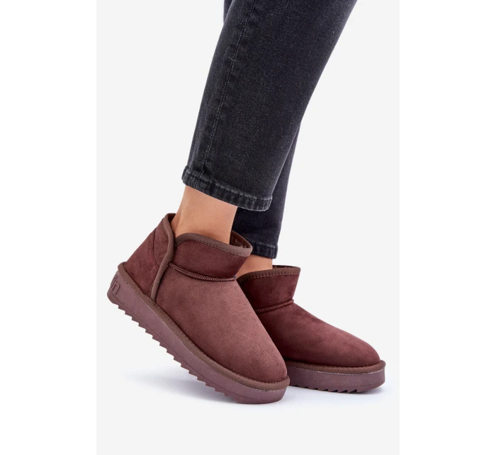 Śniegowce Na Platformie Damskie D.Franklin DFSH370010 Czekoladowe