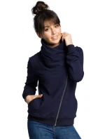 model 15097749 Mikina na zip ecru barva - BeWear