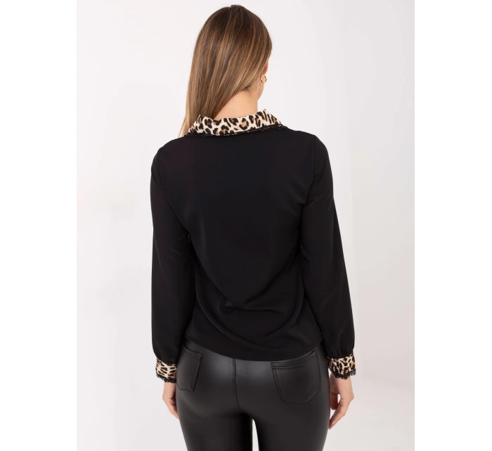 Dámska blúzka KS 4225.35 Black-Brown - FPrice