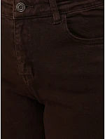 Jeansy damskie wide leg z wysokim stanem brązowe model 22361880 - FashionStreet Jeansy damskie wide leg z wysokim stanem brązowe model 22361880 - FashionStreet