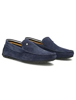 Pánské semišové kožené mokasíny polobotky tmavě modré model 22061146 - FILIPPO
