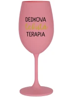 DEDKOVA TEKUTÁ TERAPIA - ružový pohár na víno 350 ml DEDKOVA TEKUTÁ TERAPIA - ružový pohár na víno 350 ml