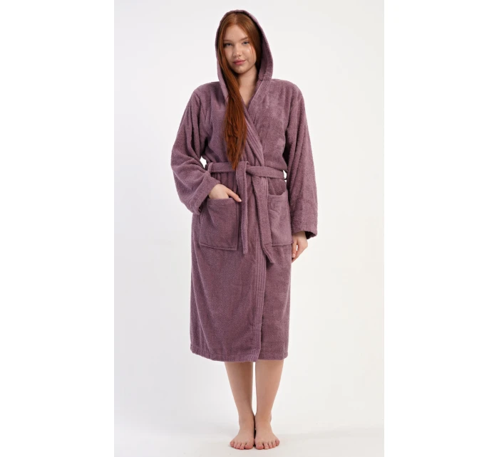 Dámsky dlhý župan s kapucňou Heather