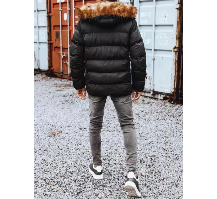 Pánska prešívaná zimná bunda čierna FashionStreet TX4160