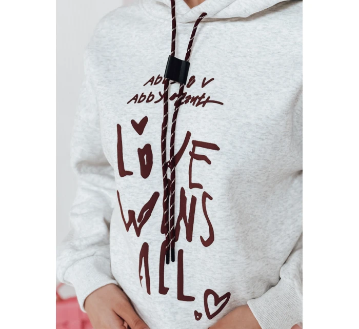 Dámska oversize mikina LOVEWILL sivá FashionStreet BY1468