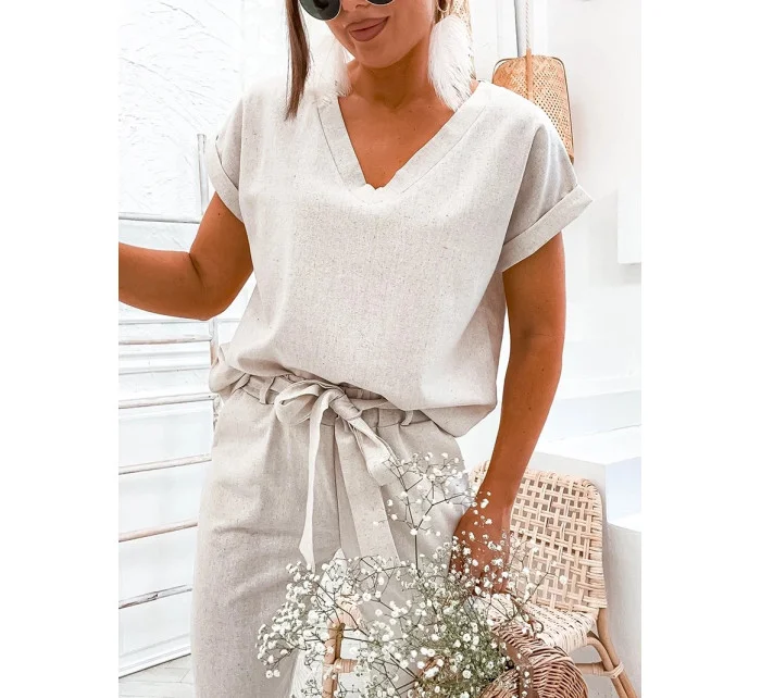 Béžová dámska súprava s bielizňou (751)