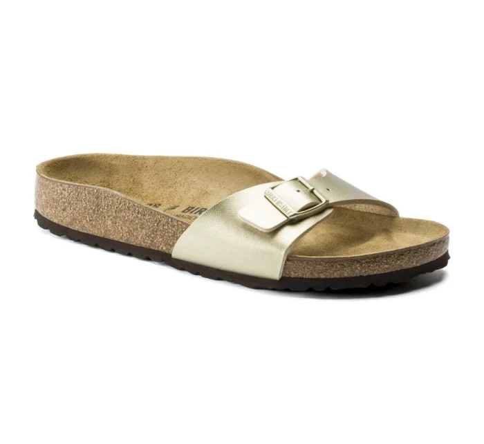 Birkenstock Madrid Birko-Flor Gold regular wide žabky (1016106) pre ženy Birkenstock Madrid Birko-Flor Gold regular wide žabky (1016106) pre ženy