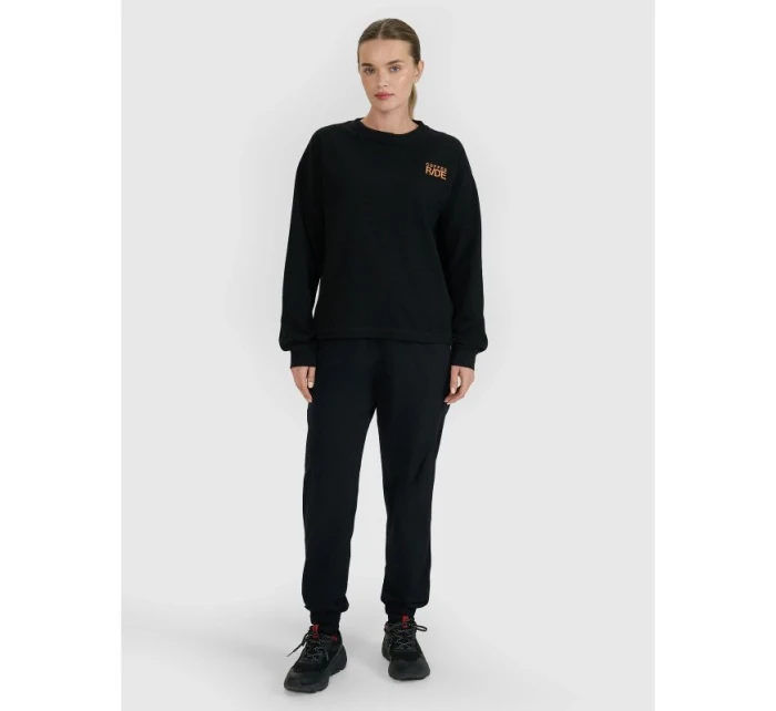 Dámské tričko oversize s potiskem a dlouhým rukávem model 21434571 - 4F Dámské tričko oversize s potiskem a dlouhým rukávem model 21434571 - 4F