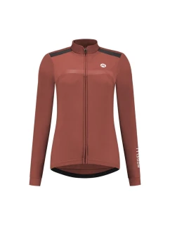 Rogelli dámsky dres s dlhým rukávom MONO brown XL