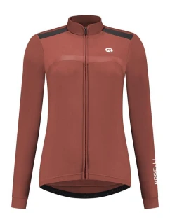 Rogelli dámsky dres s dlhým rukávom MONO brown XL