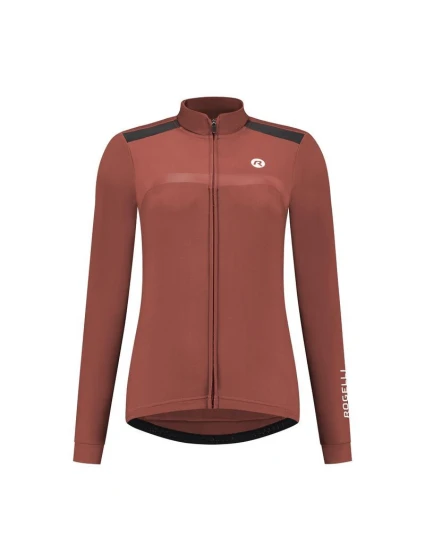 Rogelli dámsky dres s dlhým rukávom MONO brown XL