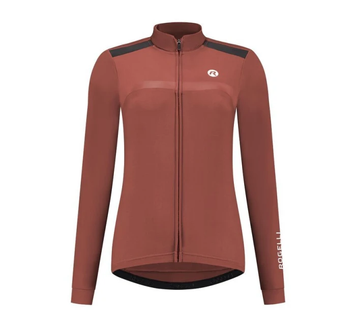 Rogelli dámsky dres s dlhým rukávom MONO brown XL