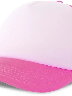 Atlantis Headwear Kid Rapper-S 5-panelová truckerová čiapka 33.0295 biela/fuchsiová fluo