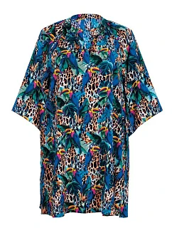 Plážové šaty Anita Manihi 8674 Lagoon: Tropická elegancia s leopardím šarmom