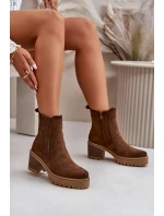 Botki Damskie Na Słupku Z Eko Zamszu Ocieplane Ciemnobrązowe Nevitas Botki Damskie Na Słupku Z Eko Zamszu Ocieplane Ciemnobrązowe Nevitas