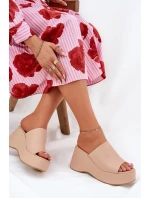 dámské sandály na platformě a klínu béžové model 21688536 - Boto dámské sandály na platformě a klínu béžové model 21688536 - Boto