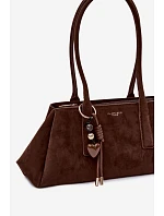 Eko semišová kabelka s přívěskem model 22111616 - Flora&Co