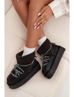 Dámske snežnice na platforme D.Franklin - čierne Dámske snežnice na platforme D.Franklin - čierne