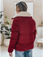 Dámská manšestrová bunda vínová Dstreet model 21990548 - FashionStreet