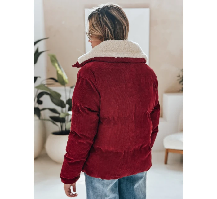 Dámská manšestrová bunda vínová Dstreet model 21990548 - FashionStreet