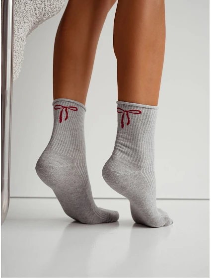 ponožky  s mašlí 3741 model 21475335 - Milena