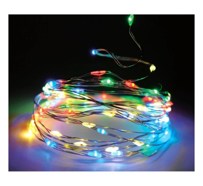 DRÔTENÉ SVETLÁ GIRLANDA NA BATÉRIE 40 VIEDOL VIACFAREBNÉ