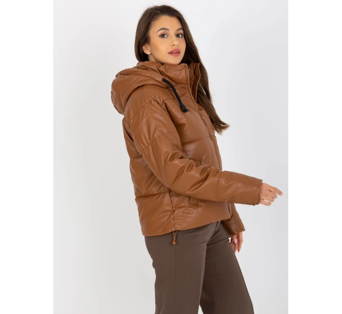 Dámska bunda NM KR H 923 svetlo hnedá