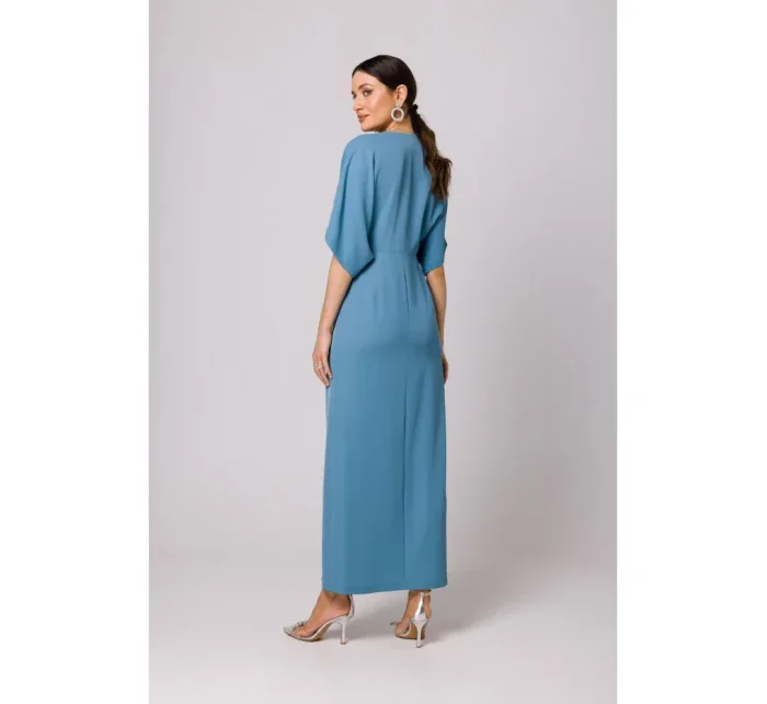 K163 Maxi šaty - nebesky modré K163 Maxi šaty - nebesky modré
