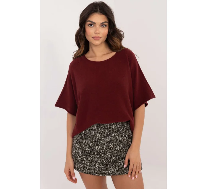 Sveter s krátkym rukávom model 202702 Taliansko Moda Sveter s krátkym rukávom model 202702 Taliansko Moda