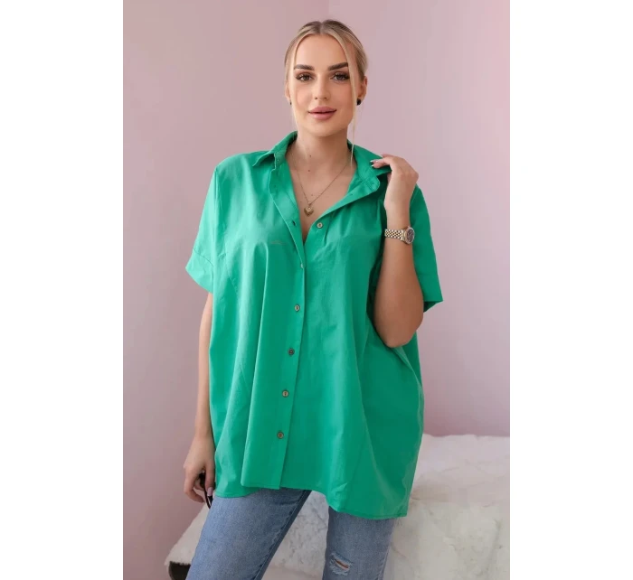 Bavlnené tričko s krátkym rukávom zelené