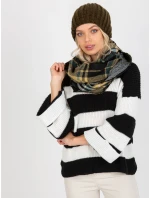 Tunelová šála AT KM model 17833745 černá a béžová - FPrice
