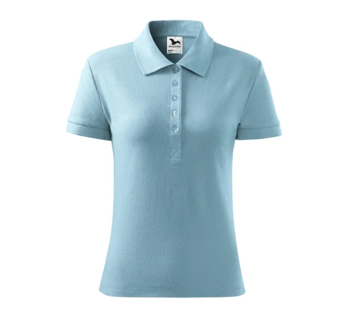 Bavlnené dámske polo tričko sky blue