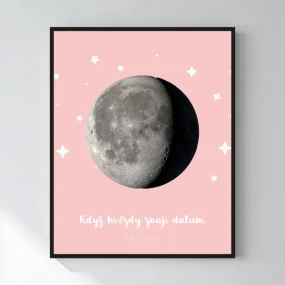 Personalizovaný magický fotoobraz v rámu - 40x50 - měsíční fáze