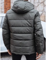 Pánská prošívaná zimní bunda s kapucí v grafitové barvě Dstreet model 21991426 - FashionStreet Pánská prošívaná zimní bunda s kapucí v grafitové barvě Dstreet model 21991426 - FashionStreet