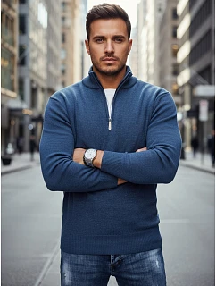 Pánsky tmavomodrý sveter FashionStreet WX2340