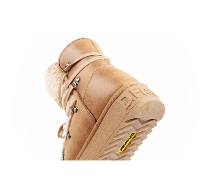 snow boots winter fashion  brown beige dámské model 21395269 - D.Franklin
