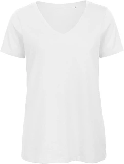 B&C Inspire V T /women_° Dámske tričko s výstrihom do V 01.TW45 biele