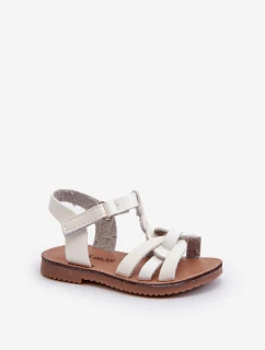 Dziecięce Sandałki Zapinane Na Rzep Białe Marimona