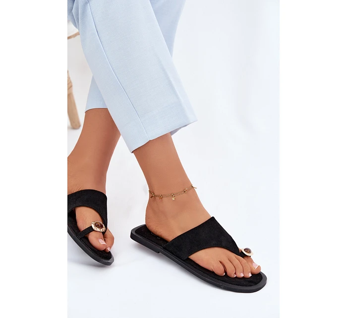 Dámské ploché žabky s ozdobným detailem Fedira